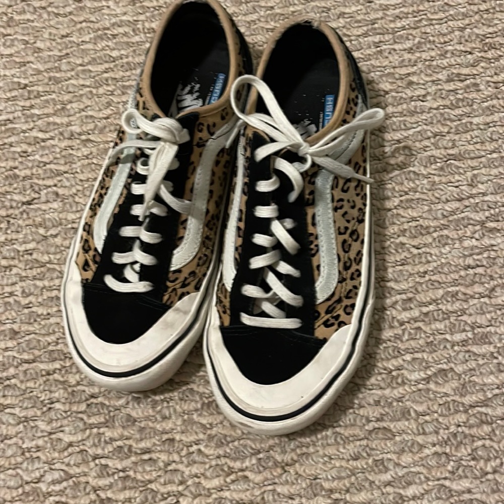 Leopard print vans